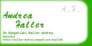 andrea haller business card